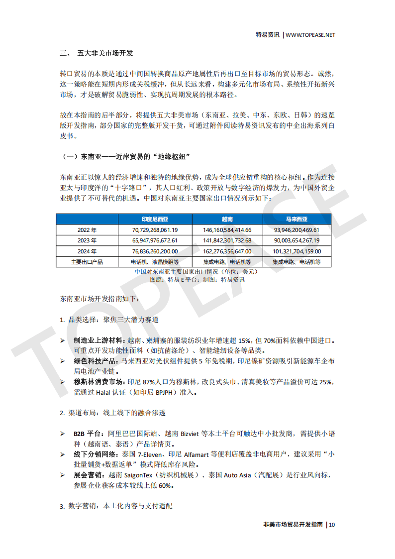特易资讯：2025非美市场贸易开发指南